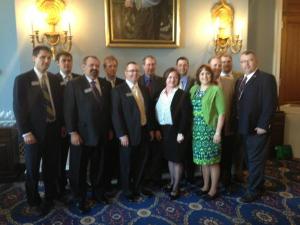 VALOR class members talked with Congressman Bob Goodlatte at the recpetion